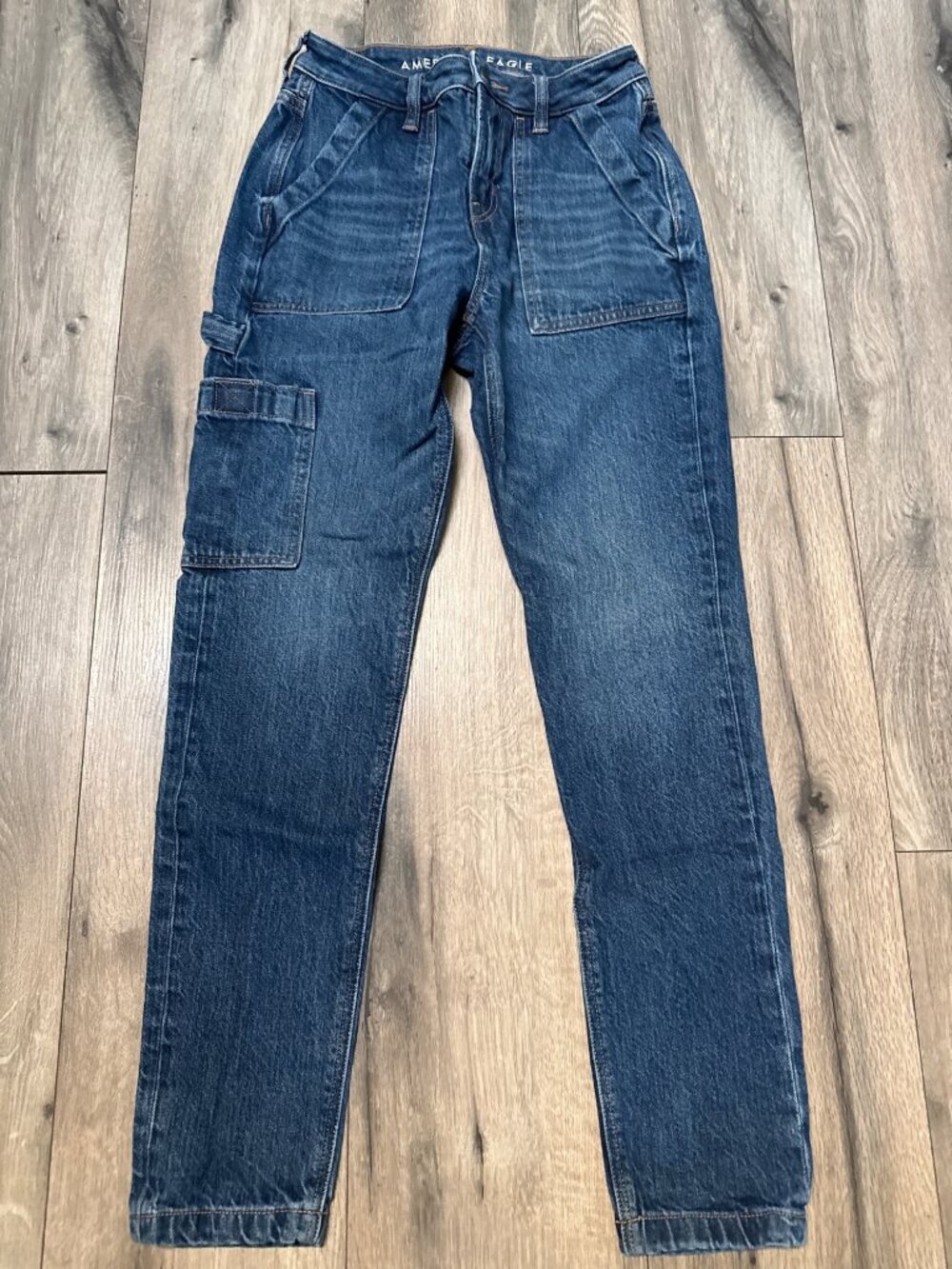 American Eagle Outfitters Womens Comfort Stretch Denim Carpenter Jeans High-Rise